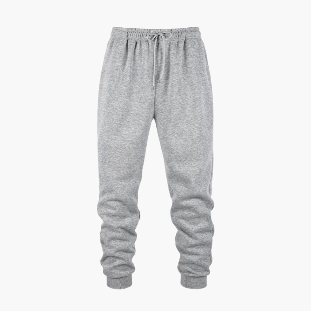 Men's Jogging Pants with Elastic Waistband and Cuff at Hem