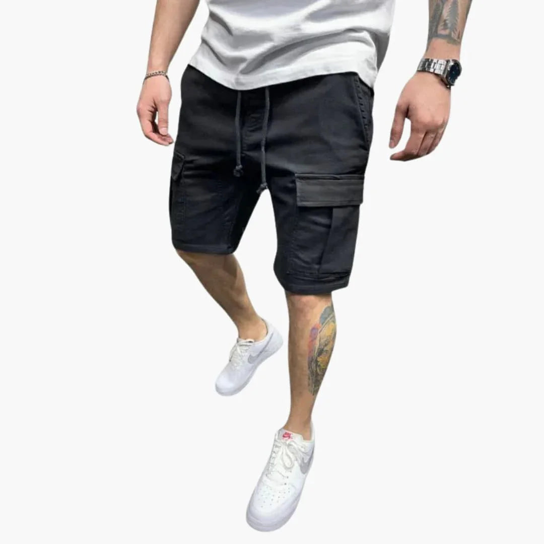 Bavane | Men's Cargo Shorts with Drawstring and Flap Pockets