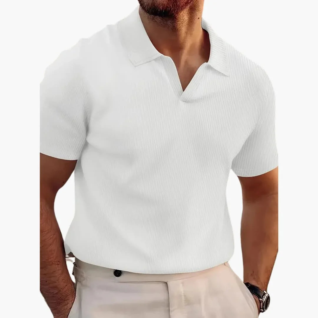 Stylish Waffle Polo Shirt for Men - Comfortable Fit