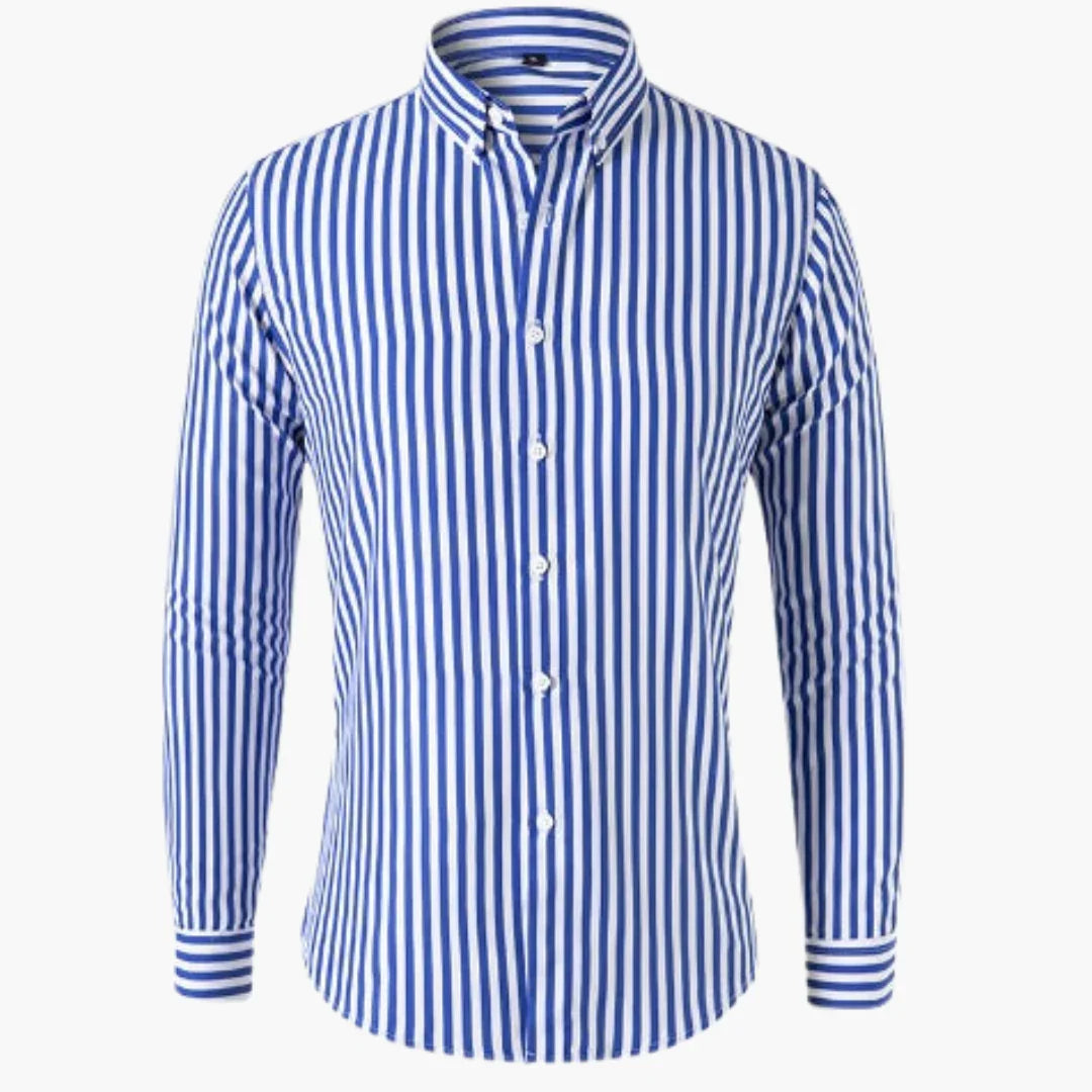 Bavane | Striped Long Sleeve Shirt  Men's Casual Shirt with Stripes