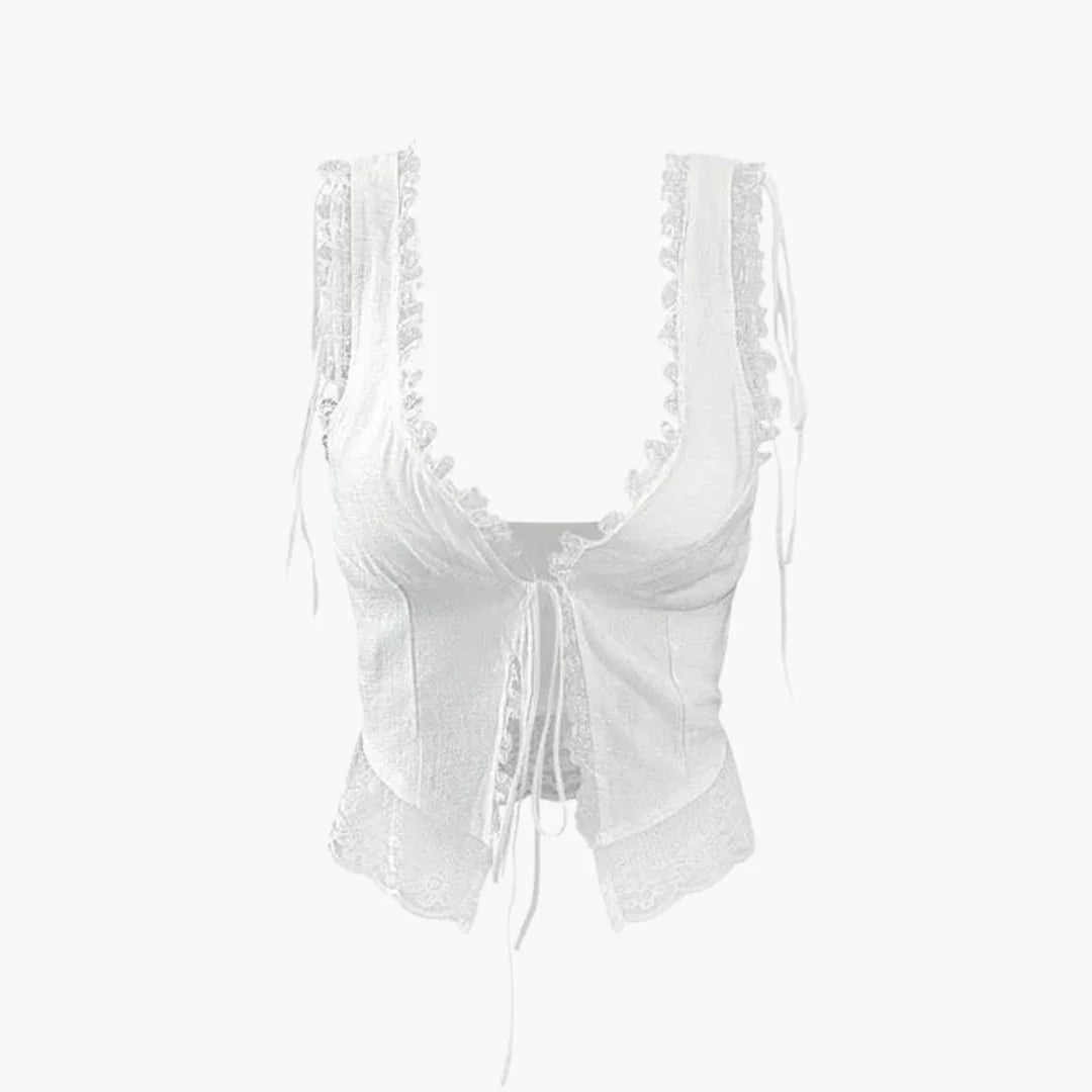 Bavane | Elegant V-Neck Top - Women's Summer Blouse