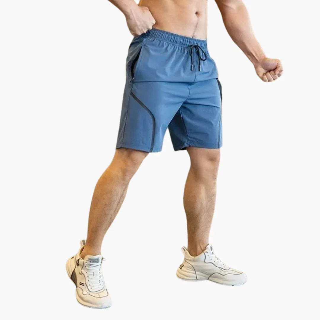 Men's Sports Shorts with Drawstring and Moisture-Wicking