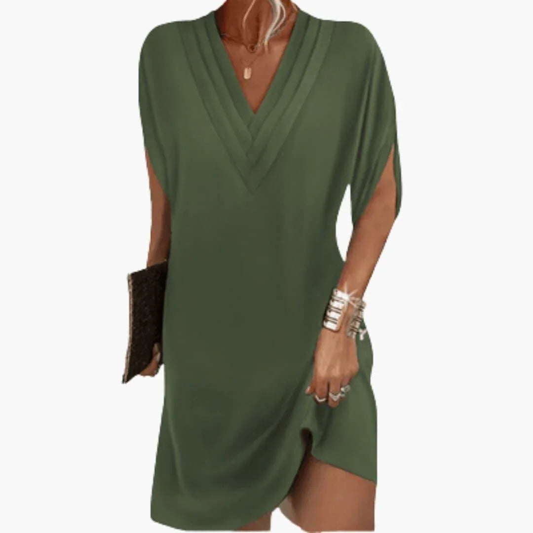 Bavane | Women's V-Neck Oversized Dress  Casual Summer Dress