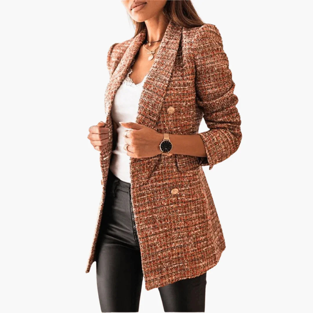 Bavane | Tweed Blazer with Buttons for Women  Elegant & Modern