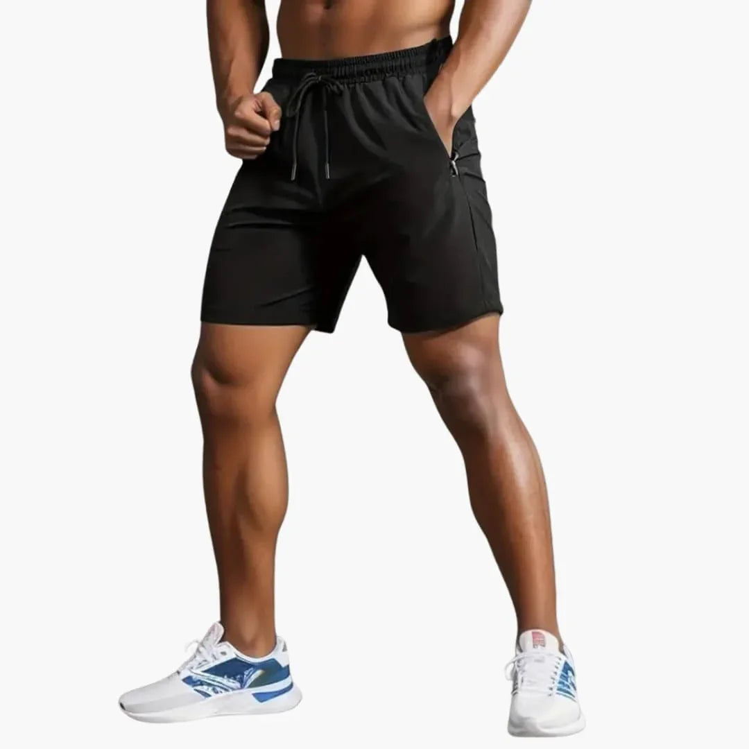 Men's Nylon Shorts with Zipper Pockets for Summer