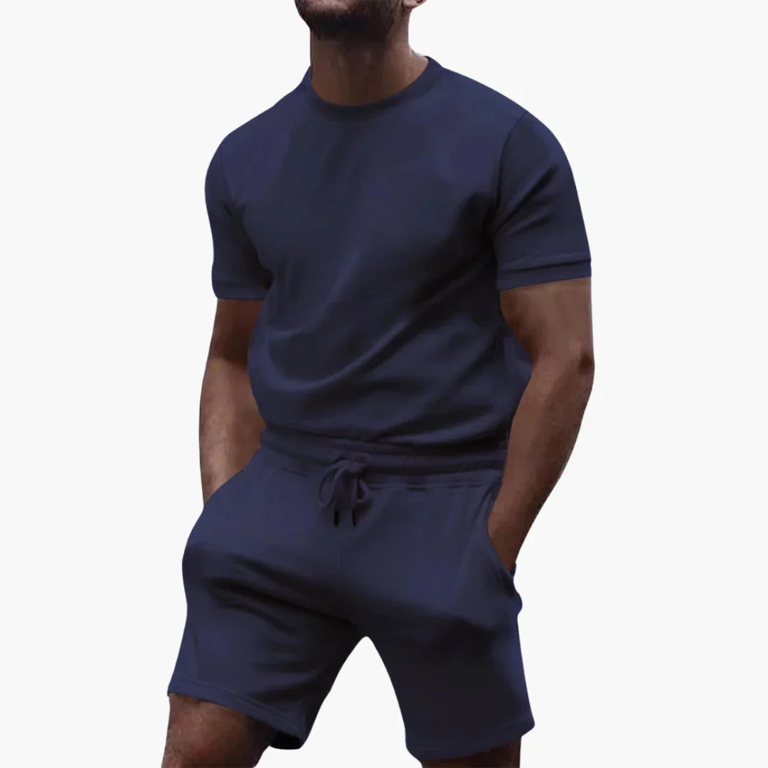Men's Sports Set  T-Shirt and Shorts Set for Summer