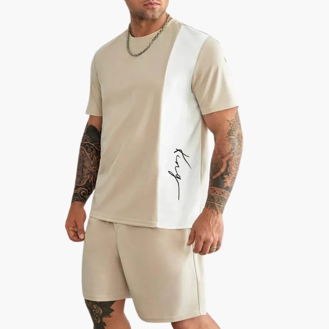 Bavane | Men's 2-Piece Summer Set with Graphics and Crew Neck