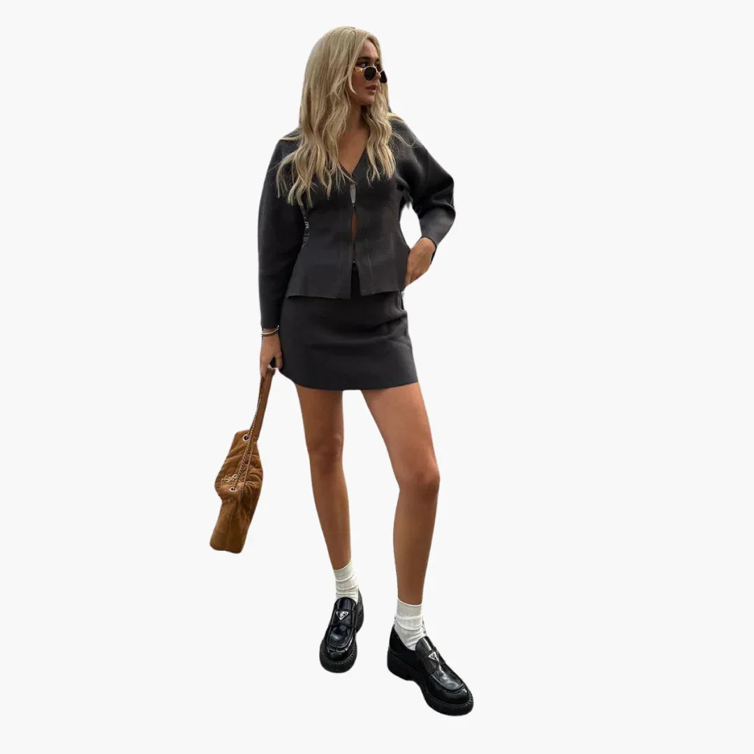 Bavane | Knitted Two-Piece Set for Women  Elegant & Fashionable