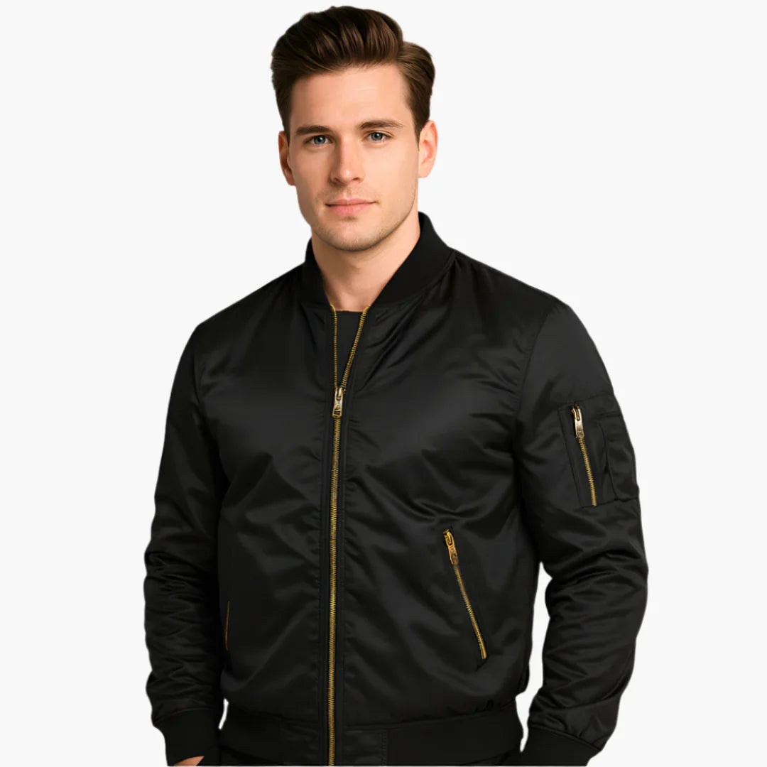 Bavane | Men's Flight Jacket with Ribbed Collar