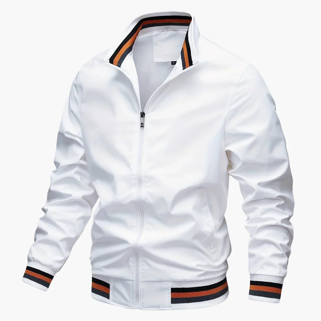 Bavane | Men's Bomber Jacket with Zipper and Ribbed Collar