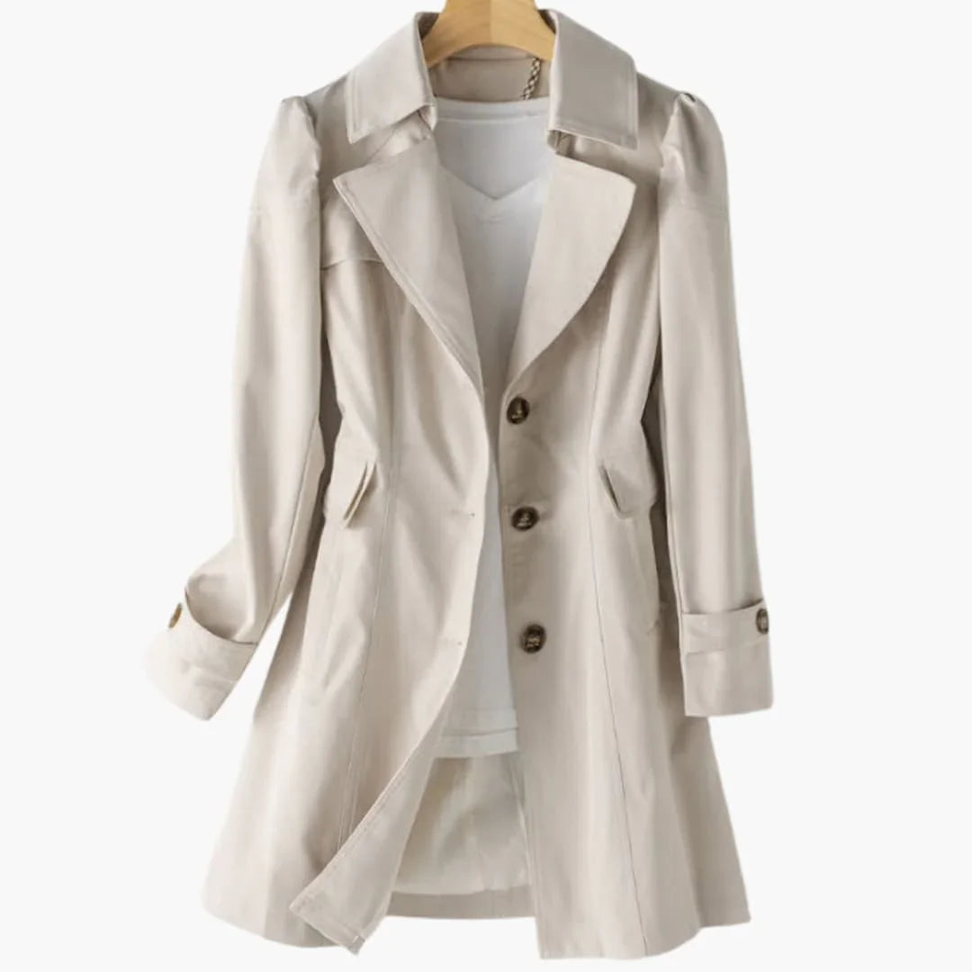 Hooded trench coat for women
