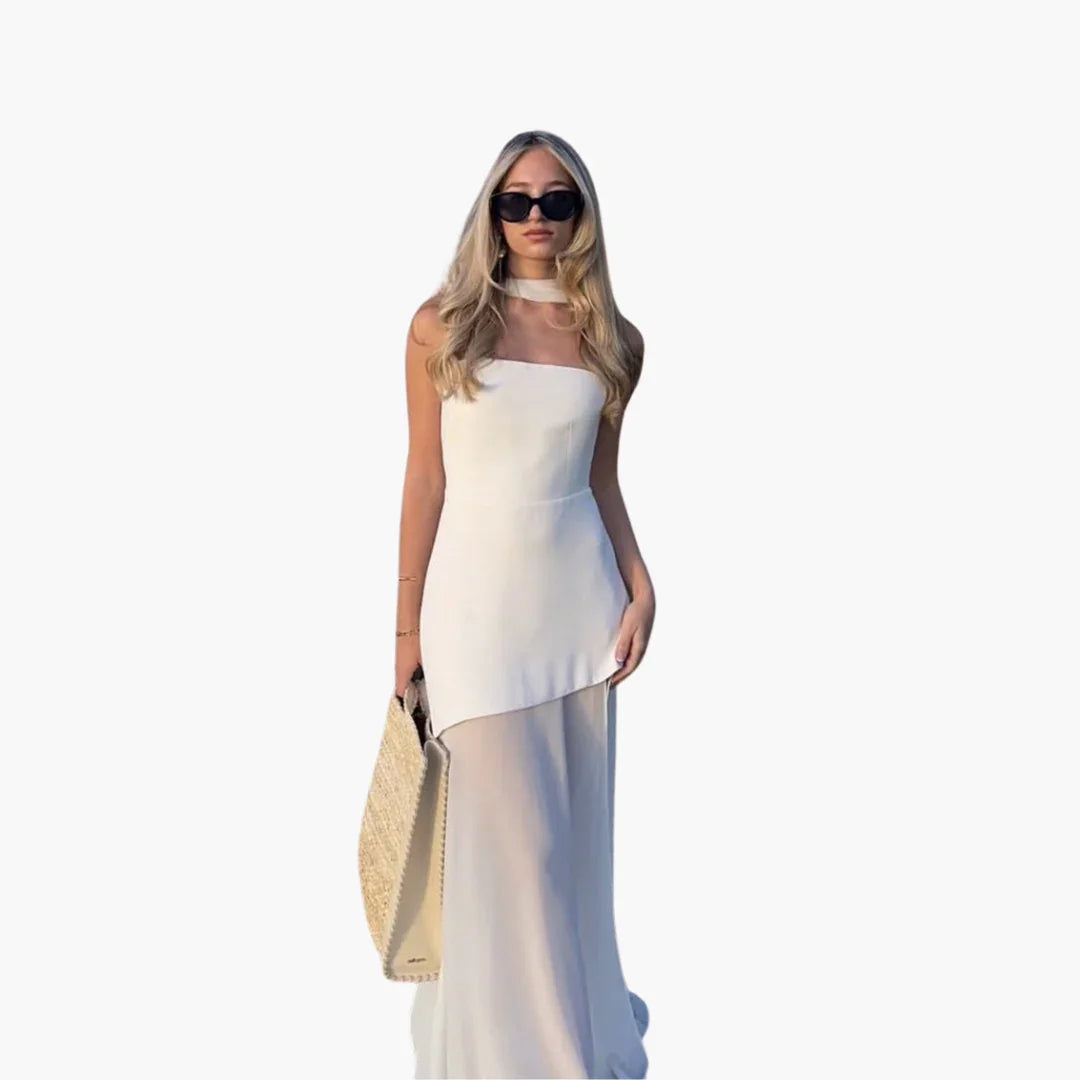 Bavane | Off-Shoulder Evening Dress for Women - Maxi with High Slit