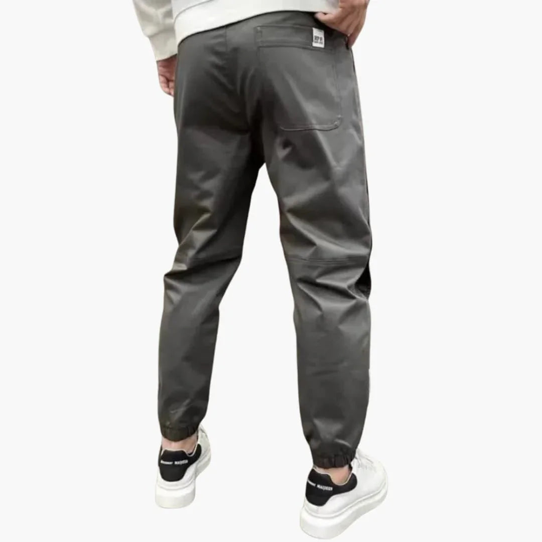 Men's Summer Pants with Button Fly and Elastic Cuffs