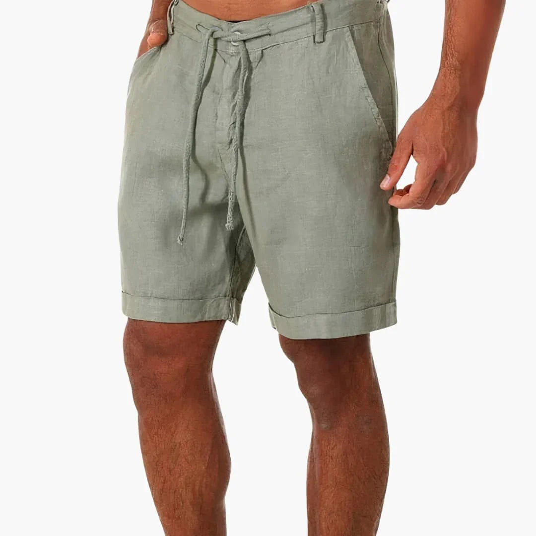 Men's Summer Pants with Drawstring and Side Pockets