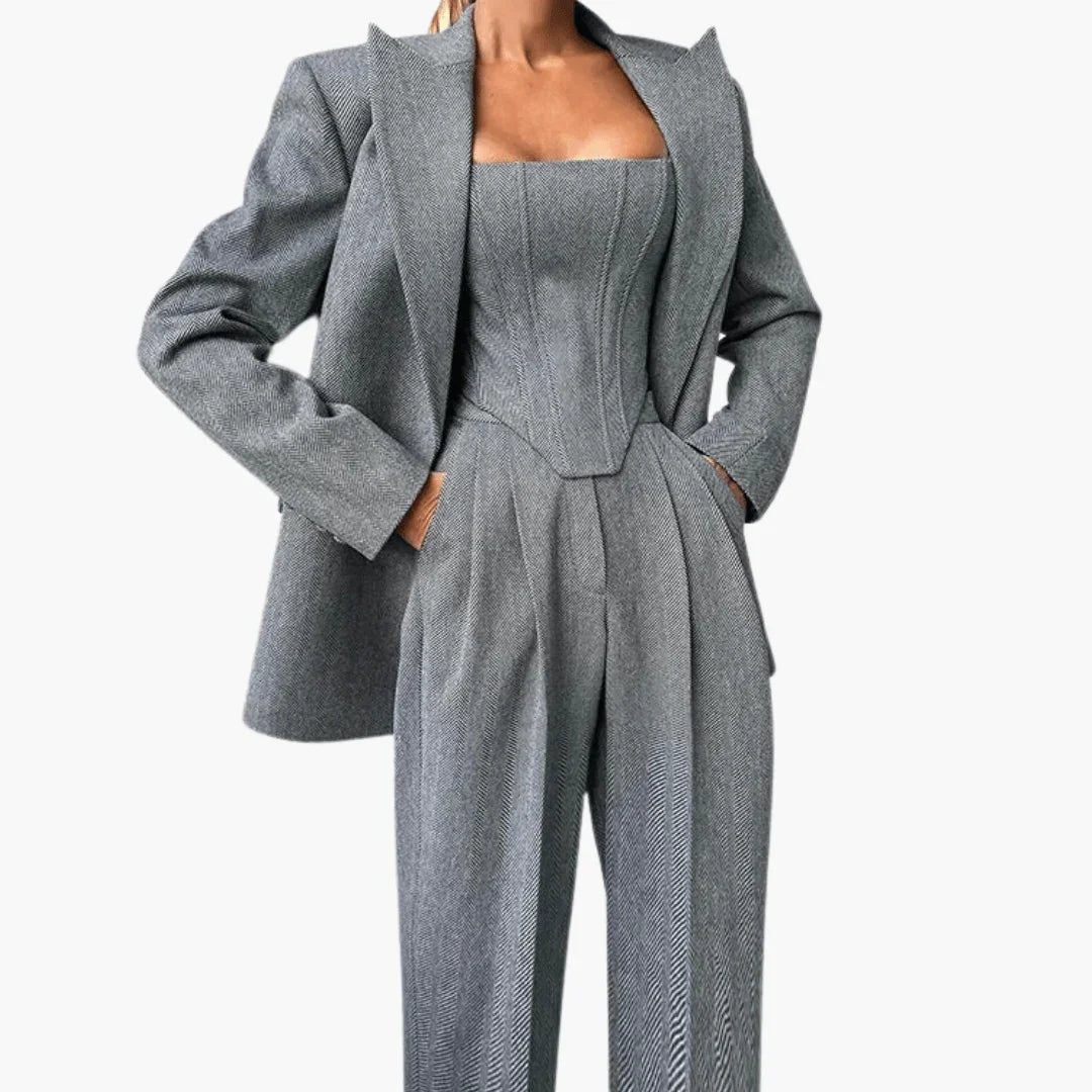 Bavane | Women's Suit with Corset Blazer  Tailored and Elegant