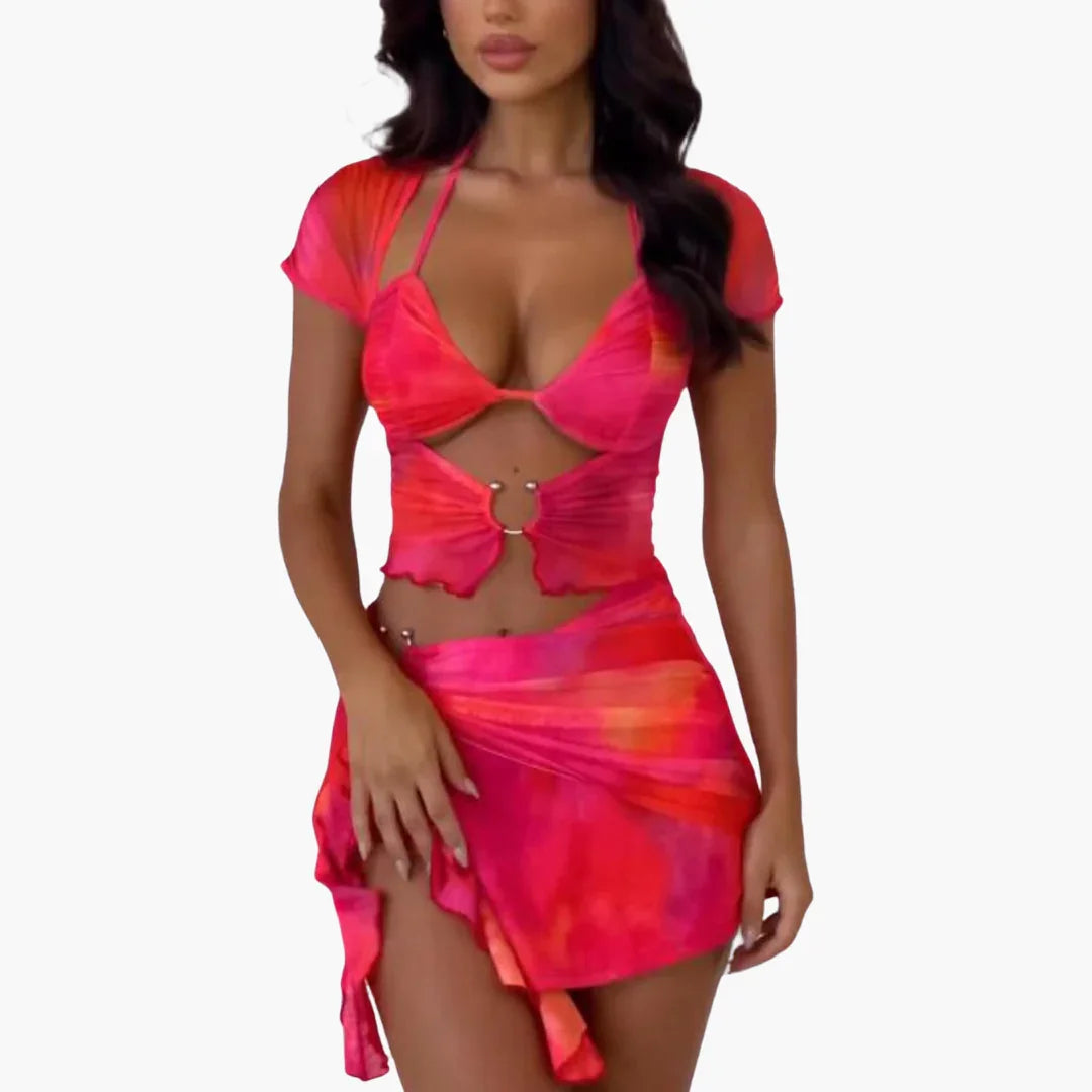 Bavane | Cut-Out Co-Ord Two-Piece - Women's Summer Look for the Beach