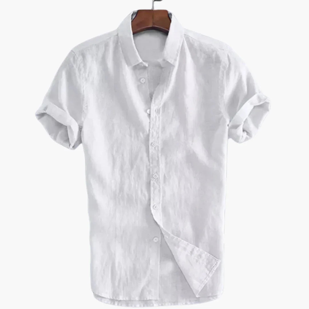 Bavane | Casual White Shirt for Men  Short Sleeve & Stylish