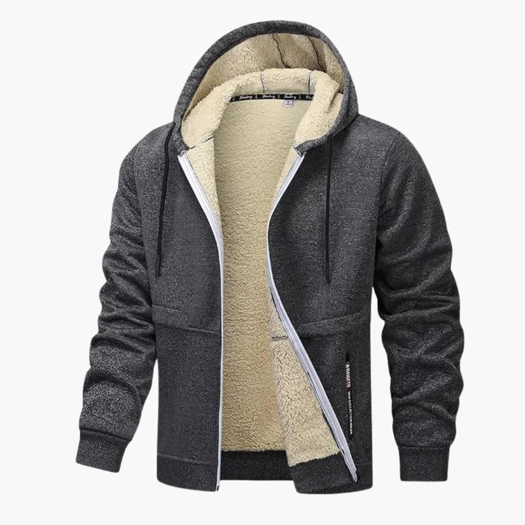 Bavane | Men's Fleece Jacket with Zipper and Long Sleeves