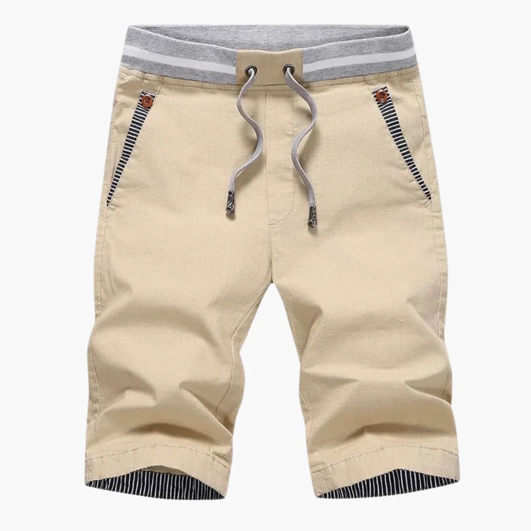 Men's Summer Shorts with Drawstring and Side Pockets