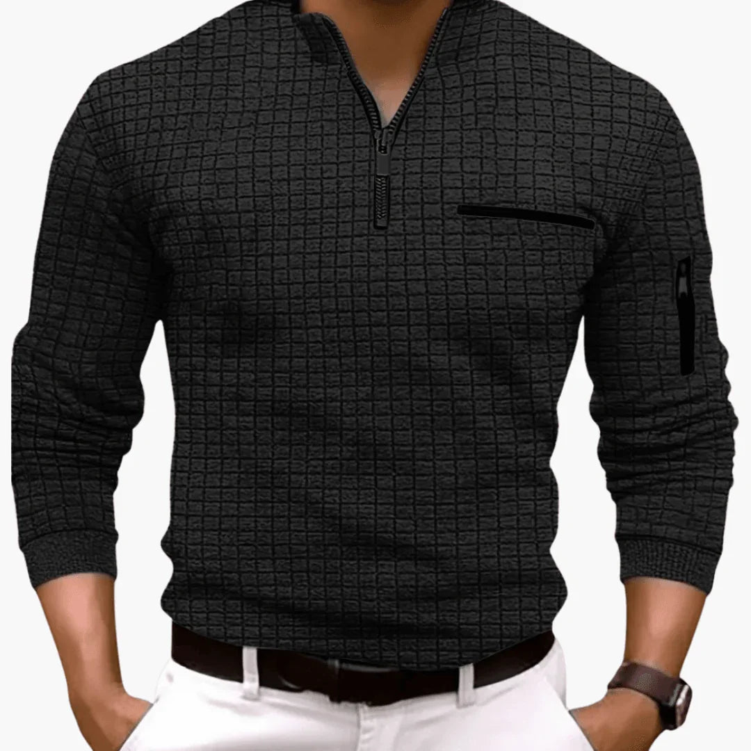 Men's Zip Sweater - Casual Sweatshirt