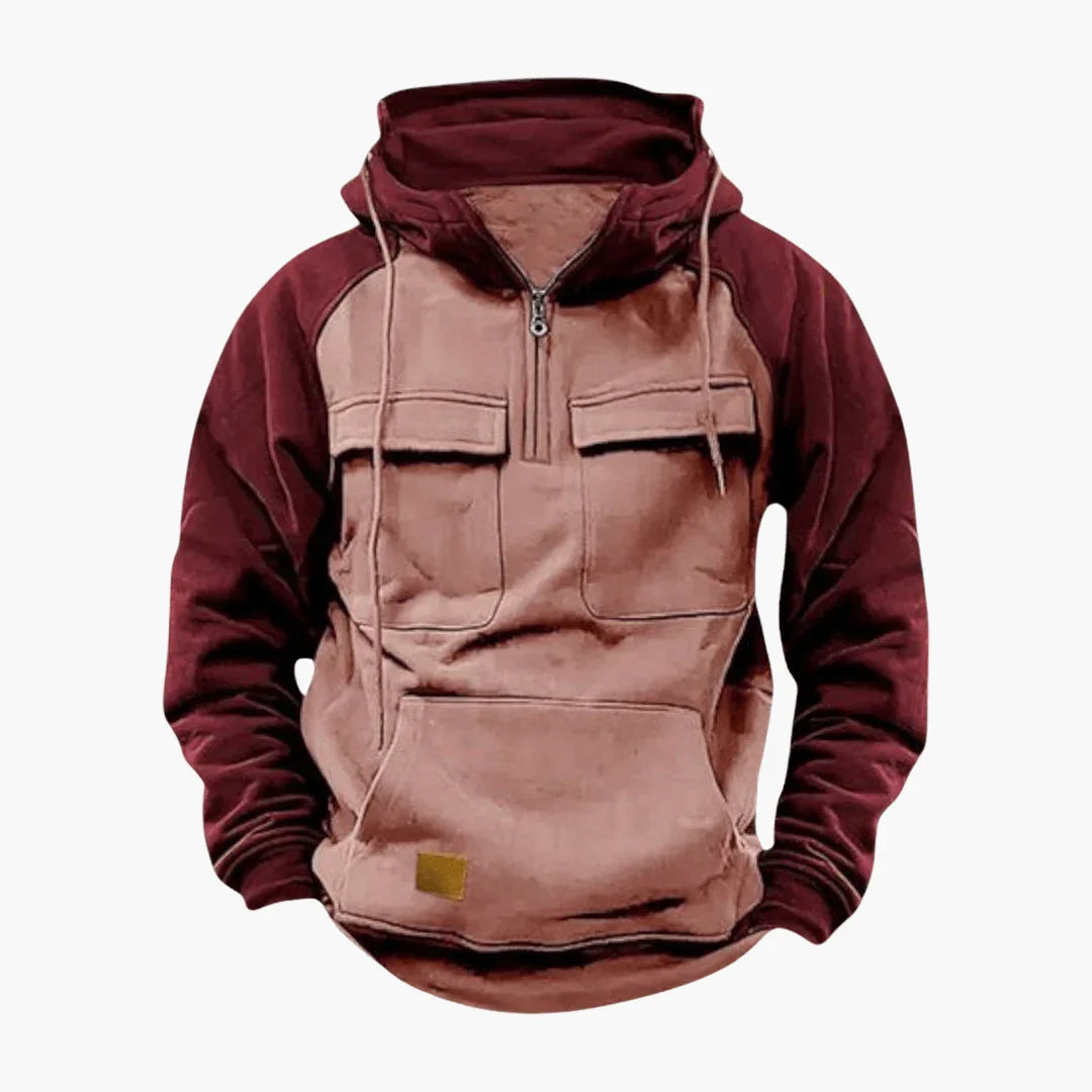 Sporty Half-Zip Hoodie for Men  Comfortable and Flexible