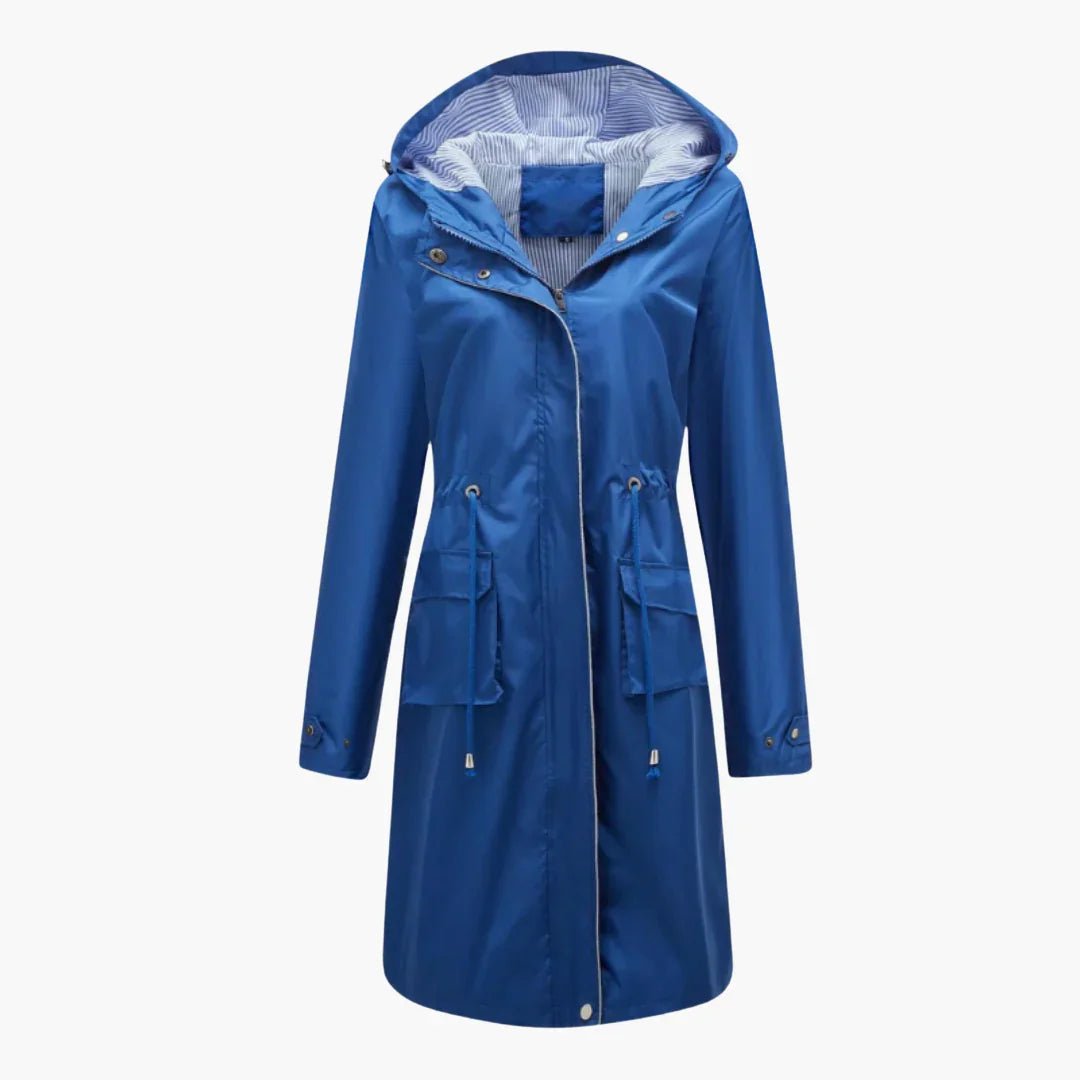 Bavane | Women's Trench Coat with Hood and Front Pockets