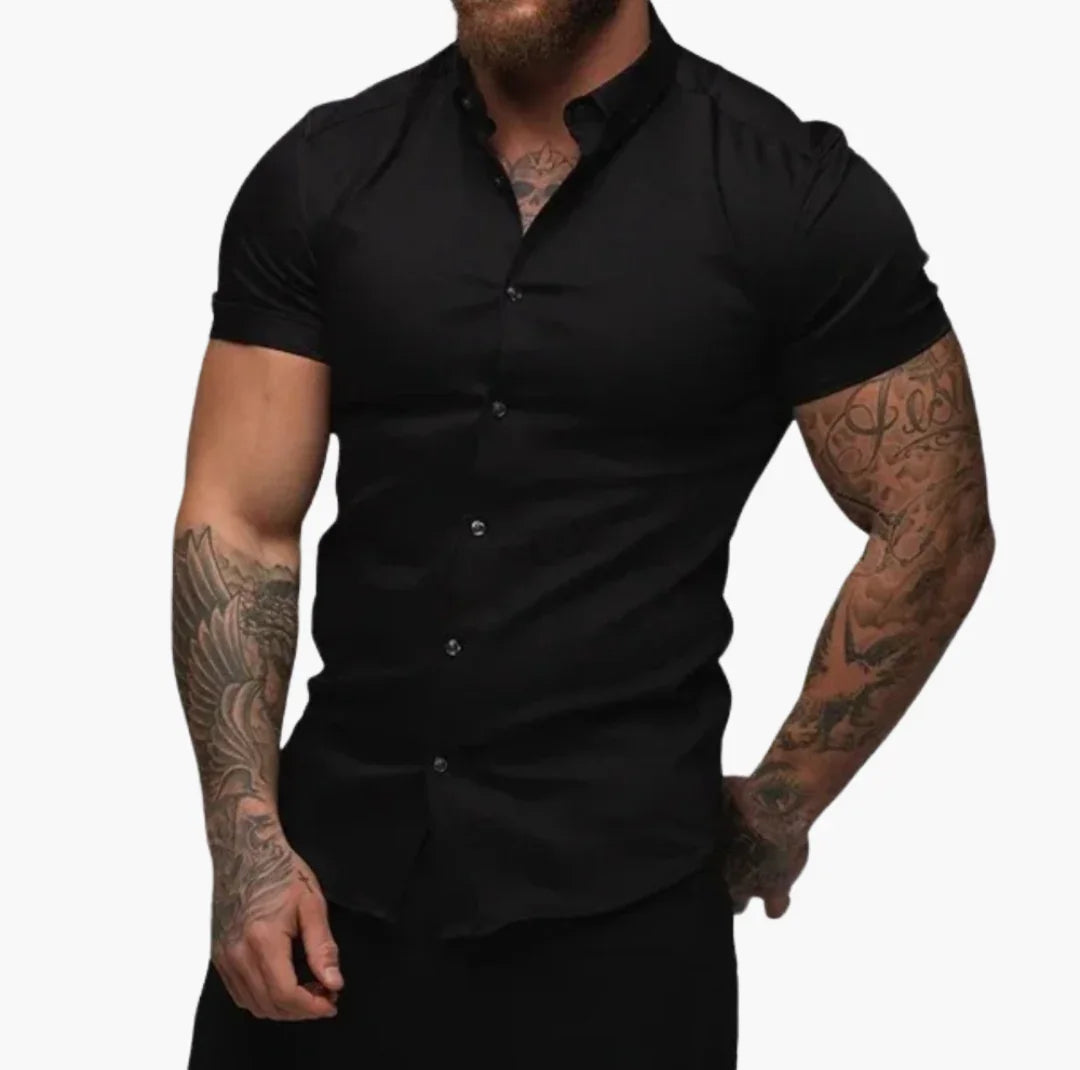 Bavane | Slim Fit Short Sleeve Shirt for Men  Slim Fit Style