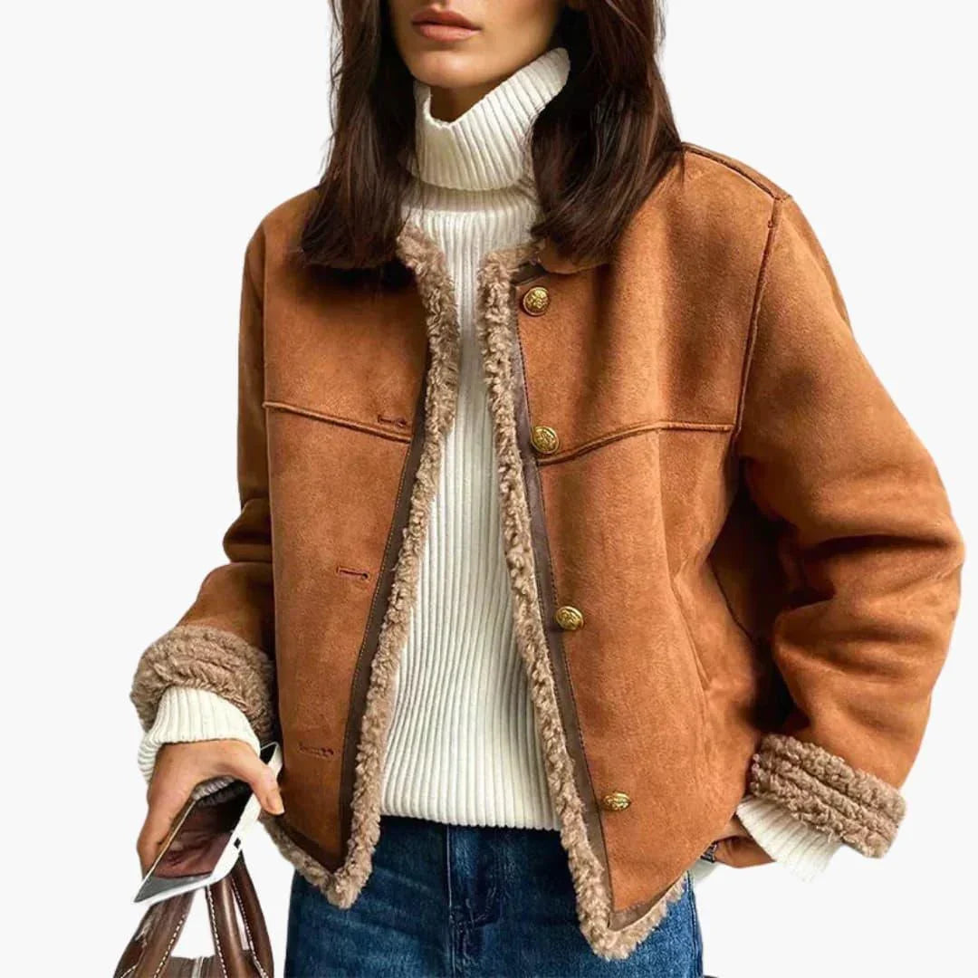 Bavane | Faux Shearling Jacket for Women  Winter Jacket with Cozy Lining