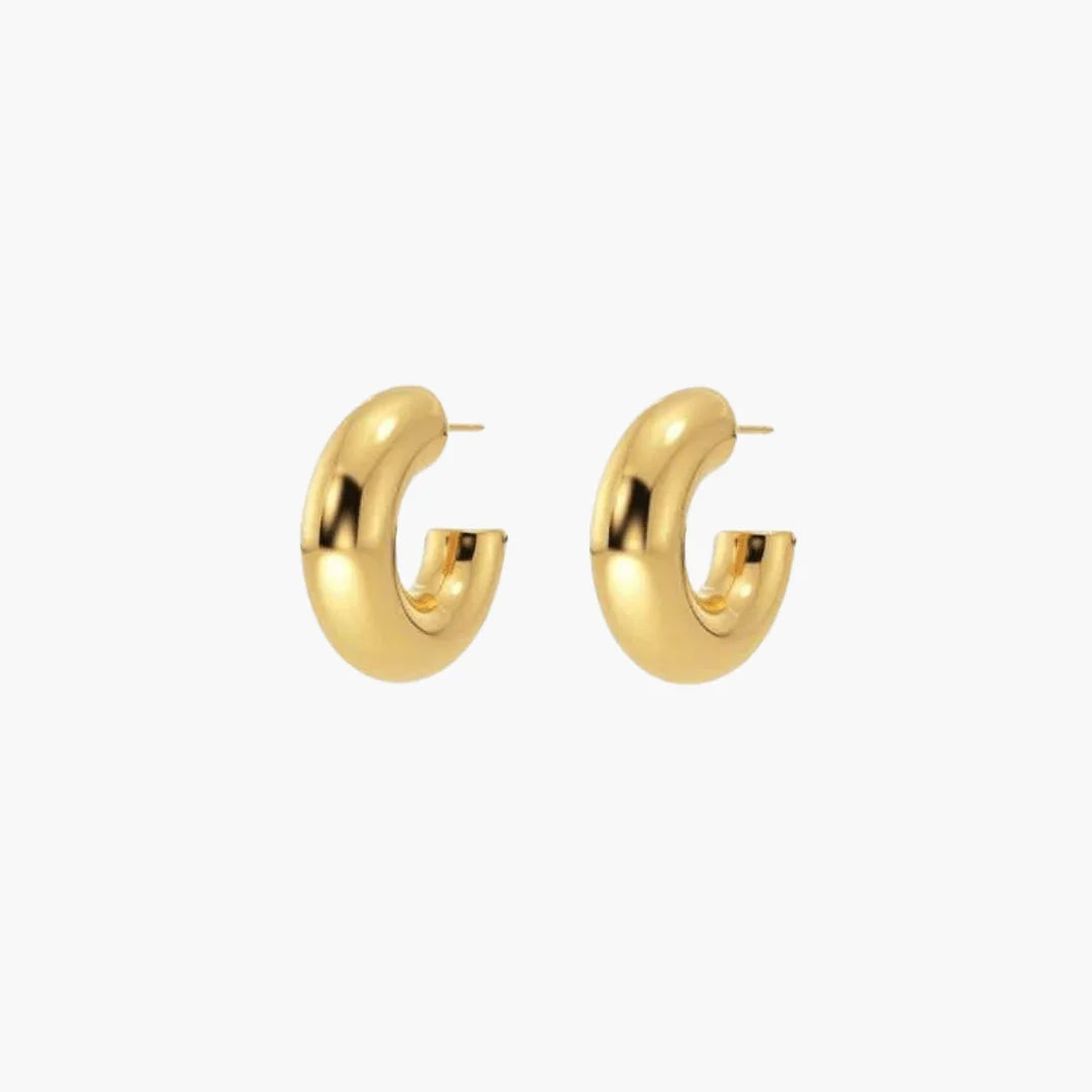 Bavane | Golden Hoop Earrings for Women  Trendy Jewelry