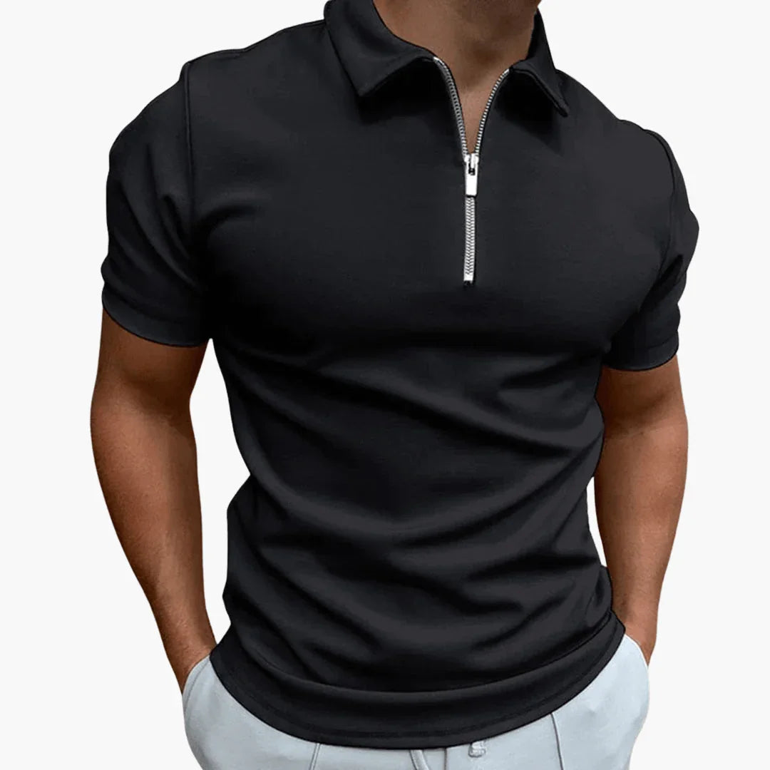 Men's Polo Shirt with Zipper  Comfortable & Stylish