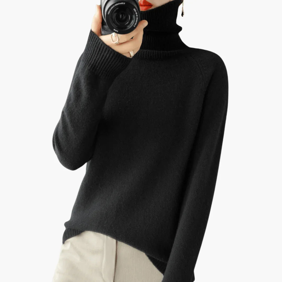 Turtleneck Knit Sweater for Women  Winter Sweater with Long Sleeves
