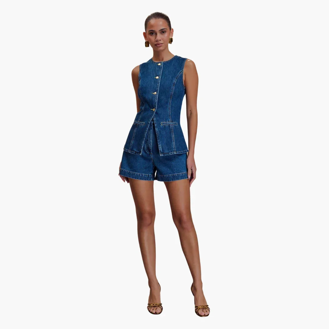 Bavane | Denim Coordination Set for Women - Two-Piece Jeans Outfit