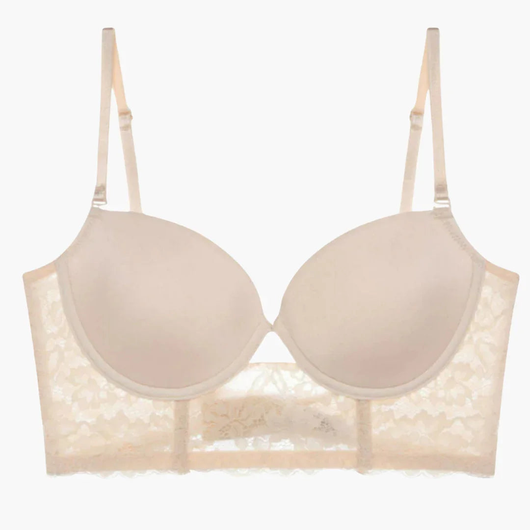 Bavane | Lace Underwire Bra for Women - Padded Nude Everyday Support