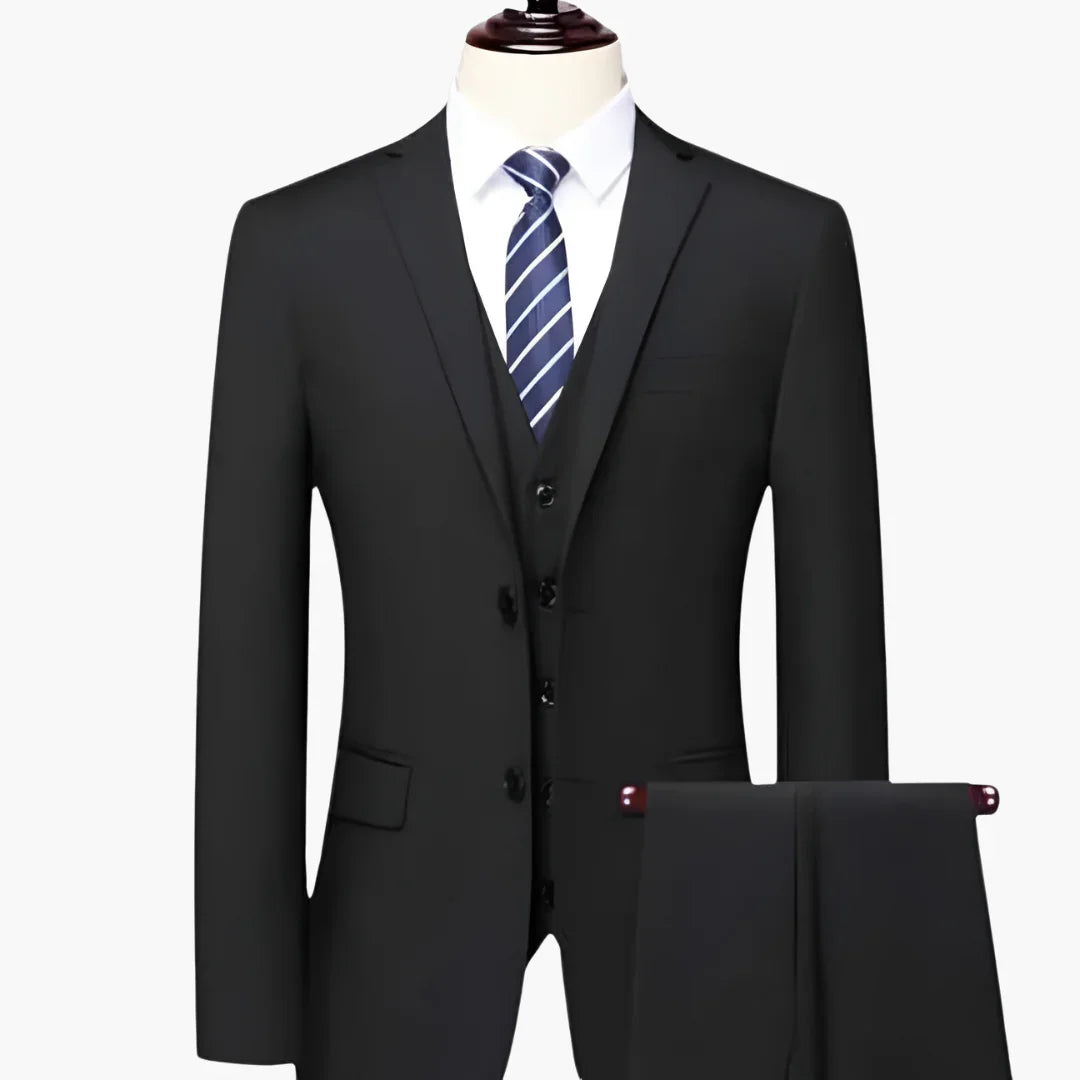 Bavane | Three-Piece Men's Suit with Jacket, Vest, and Trousers