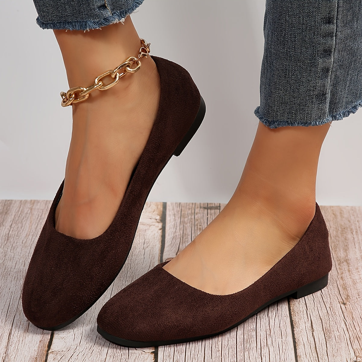 Women's Loafers with Slip On and Plain Toe