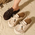 Women's Sandals with Tassel Detail and Platform Sole