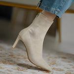 Women's Ankle Boots with Pointed Toe and Heel