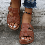 Women's Orthopedic Sandals with Leather Upper and Arch Support