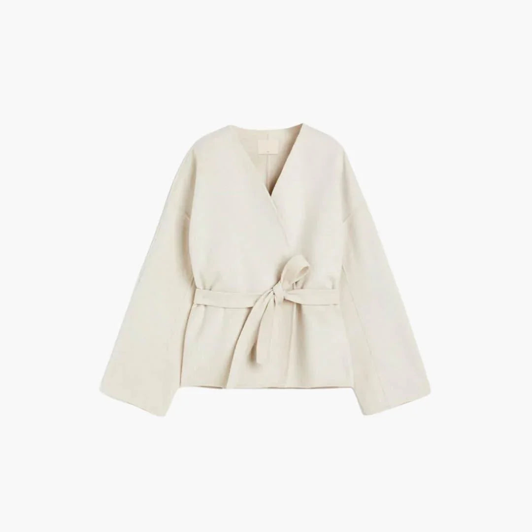 Long Women's Cardigan  Cozy Knit Jacket with Sleeves