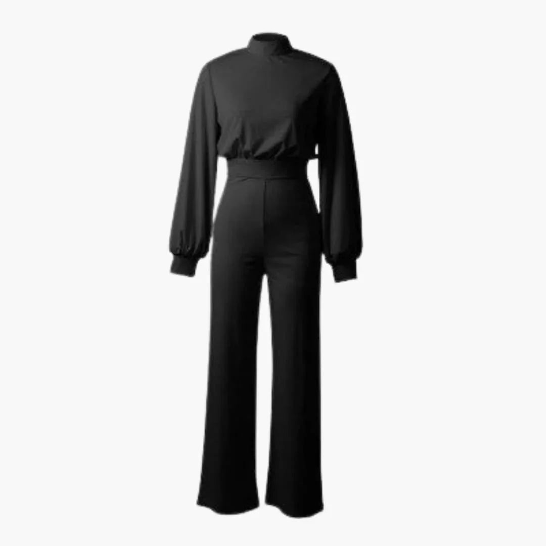 Elegant Women's Jumpsuit - Comfortable Style with Half Collar