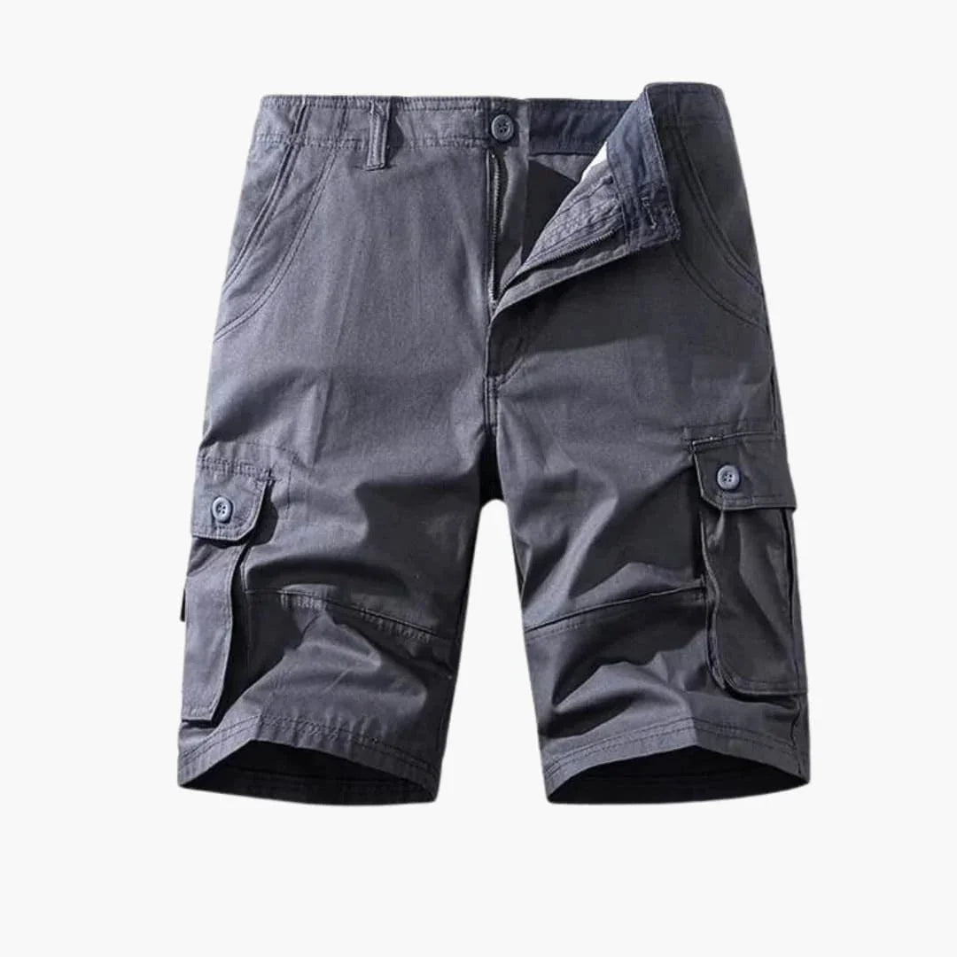 Men's Cotton Cargo Shorts with Pockets for Summer