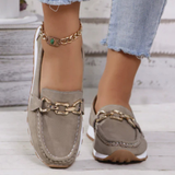 Women's Loafers with Slip On and Metal Detail