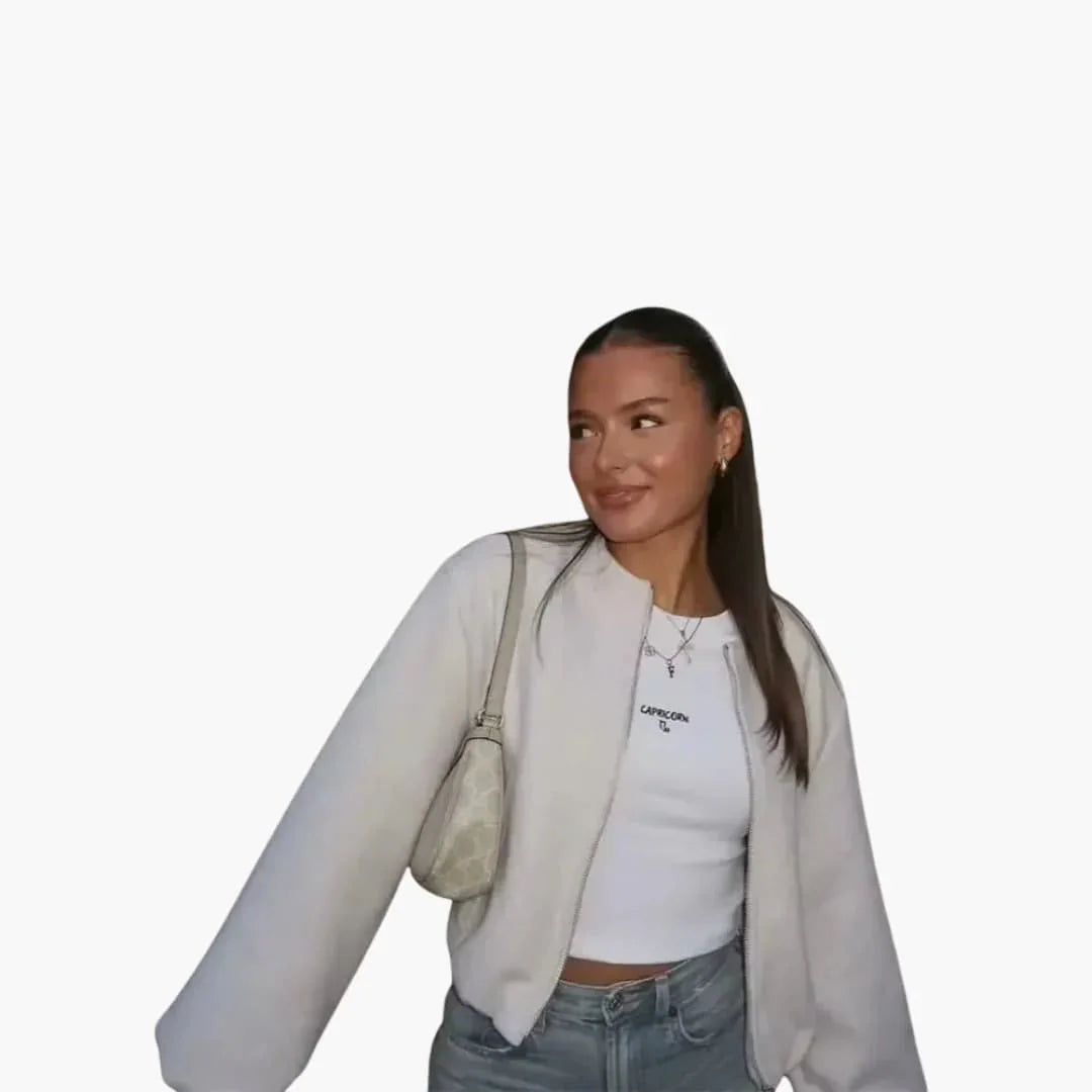 Round Neck Transitional Jacket for Women