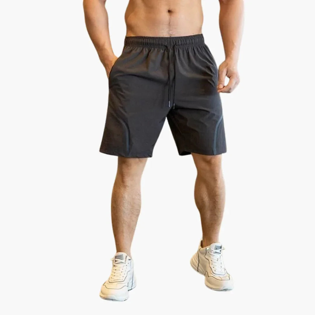 Men's Sports Shorts with Drawstring and Moisture-Wicking
