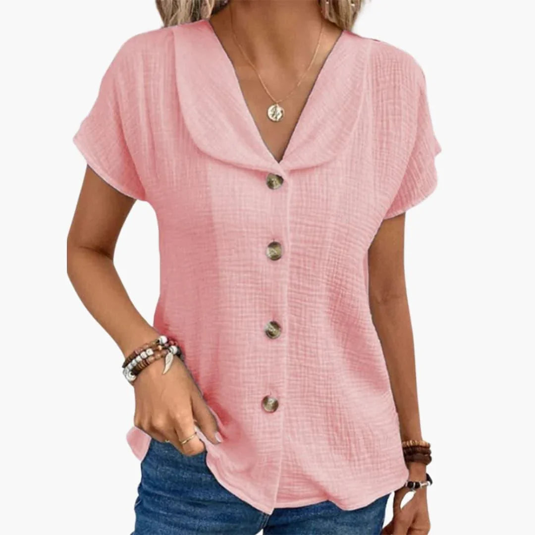Button-up Blouse for Women  Summer Casual Fit