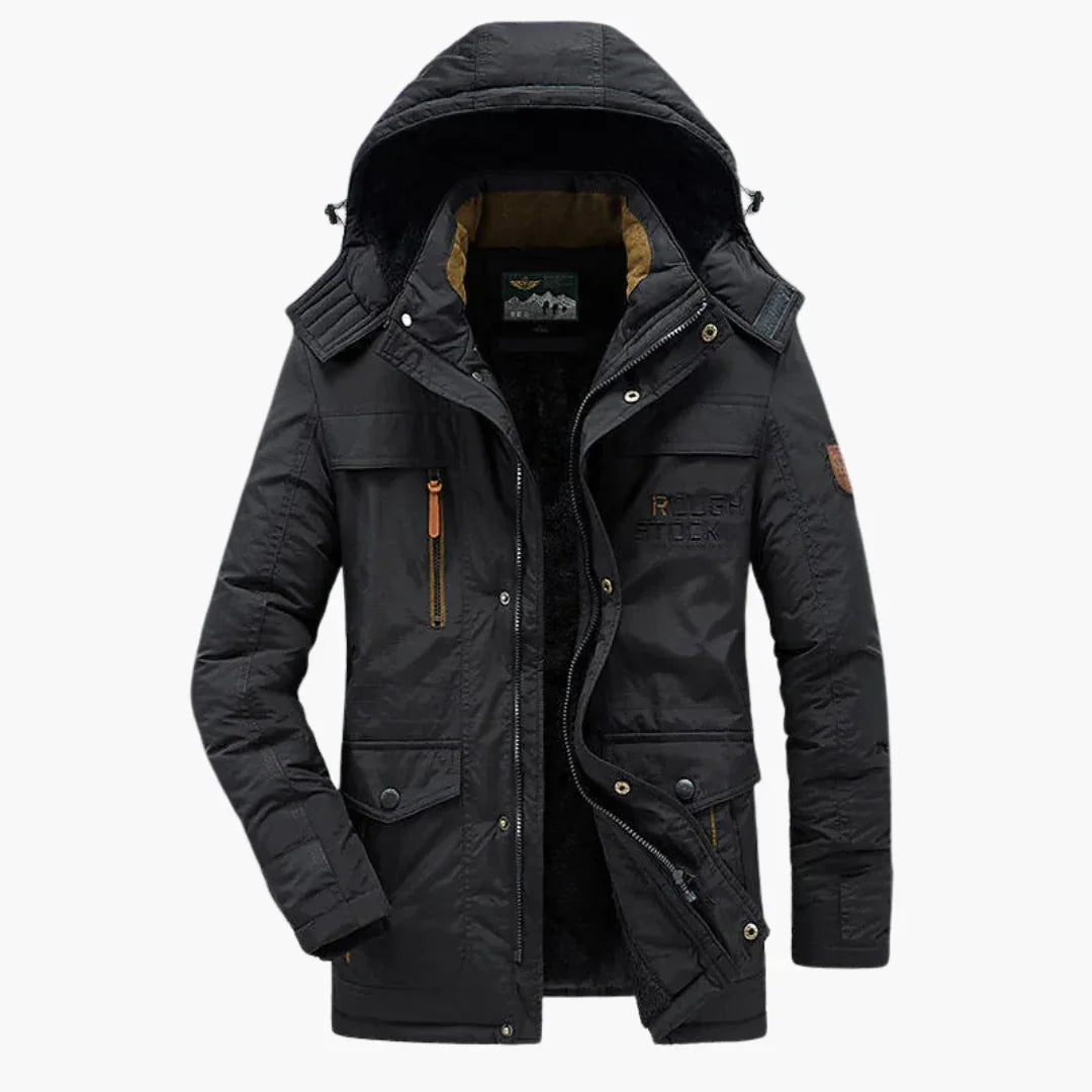 Bavane | Men's Parka Jacket with Adjustable Hood and Fleece Lining