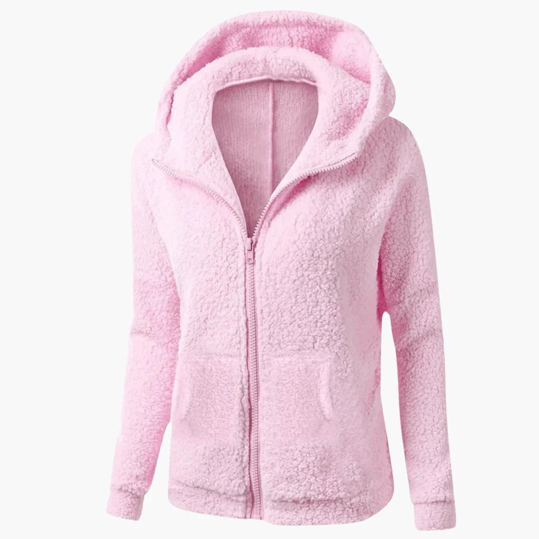 Women's Fleece Hoodie with Zipper and Hood  Warm