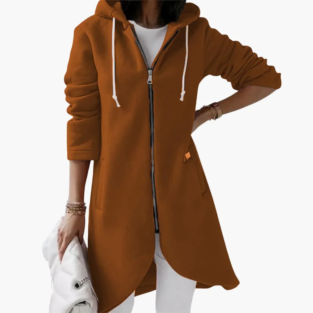Long Zip-Up Hoodie for Women