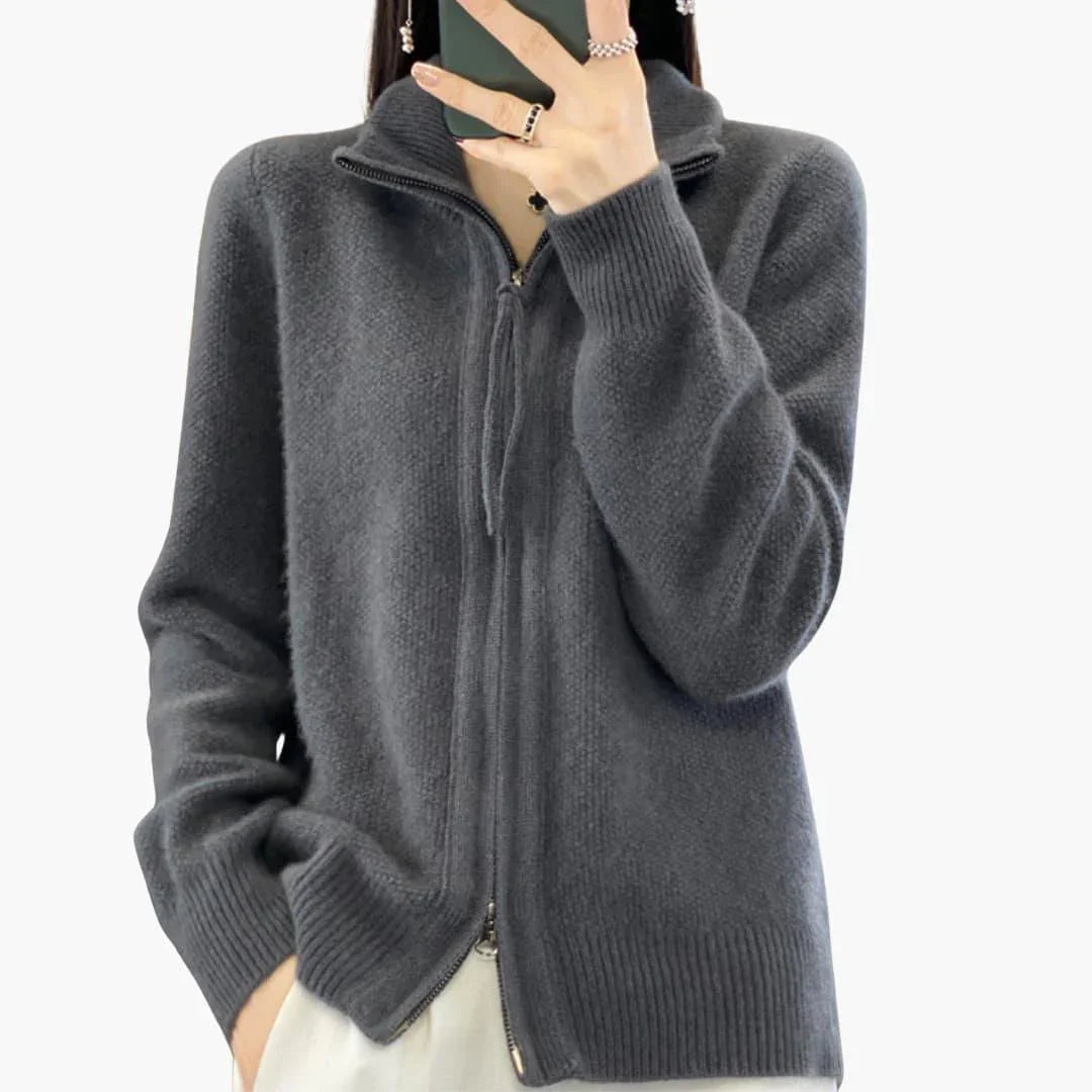 Zipper Cardigan for Women  Elegant & Versatile