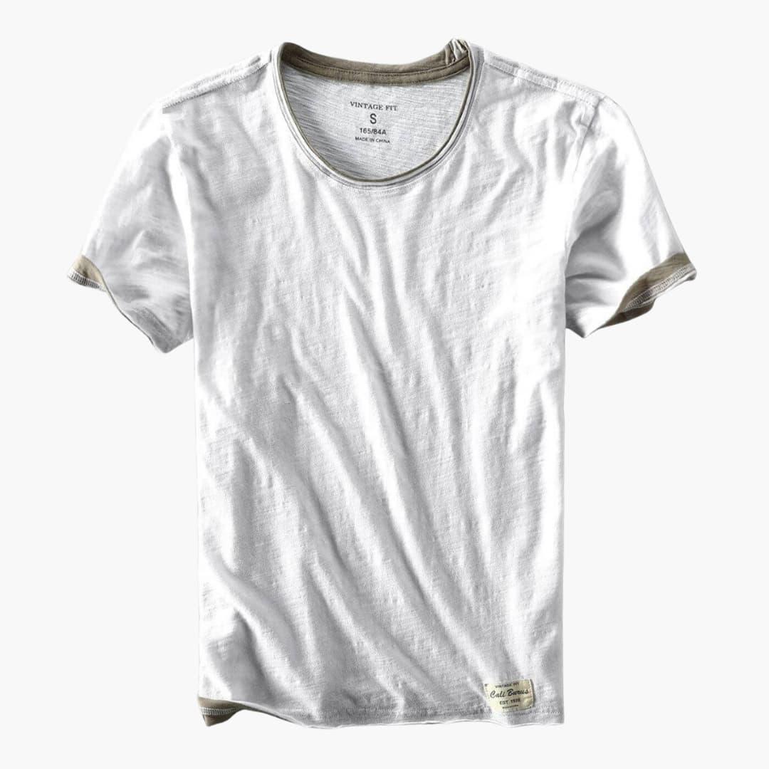 Basic T-Shirt - Men's Round Neck Short Sleeve Shirt Made of Cotton